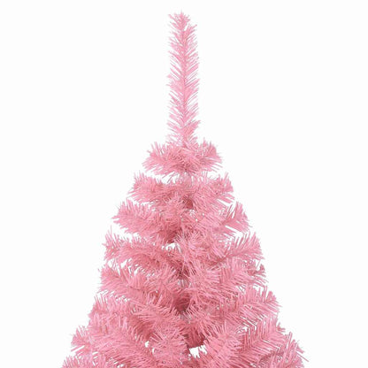 Albero di Natale artificiale con luci integrate Rosa 240 cm PVC