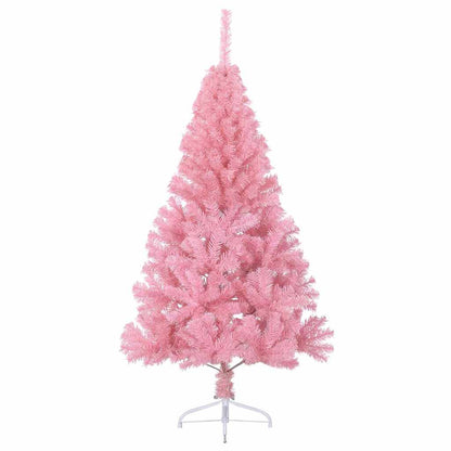 Albero di Natale artificiale con luci integrate Rosa 240 cm PVC