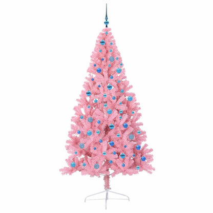 Albero di Natale artificiale con luci integrate Rosa 240 cm PVC