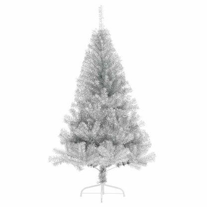 Albero di Natale artificiale con luci integrate Argento 150 cm