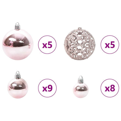 Albero di Natale artificiale con luci integrate Argento 150 cm