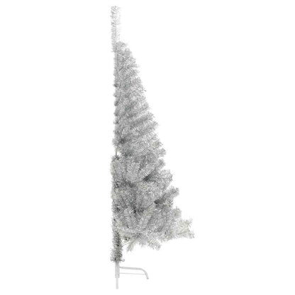 Albero di Natale artificiale con luci integrate Argento 150 cm