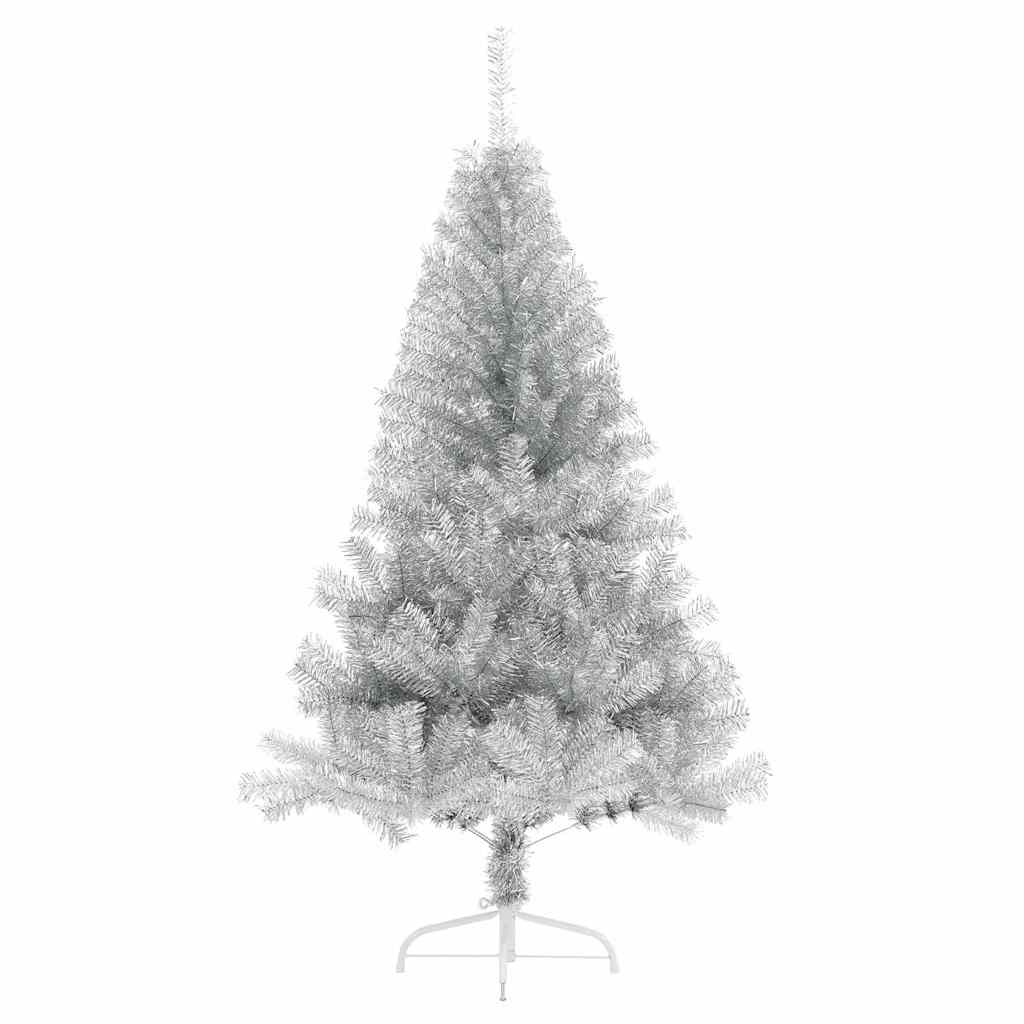 Albero di Natale artificiale con luci integrate Argento 180 cm
