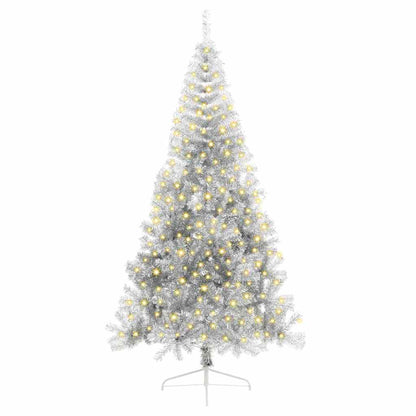 Albero di Natale artificiale con luci integrate Argento 240 cm