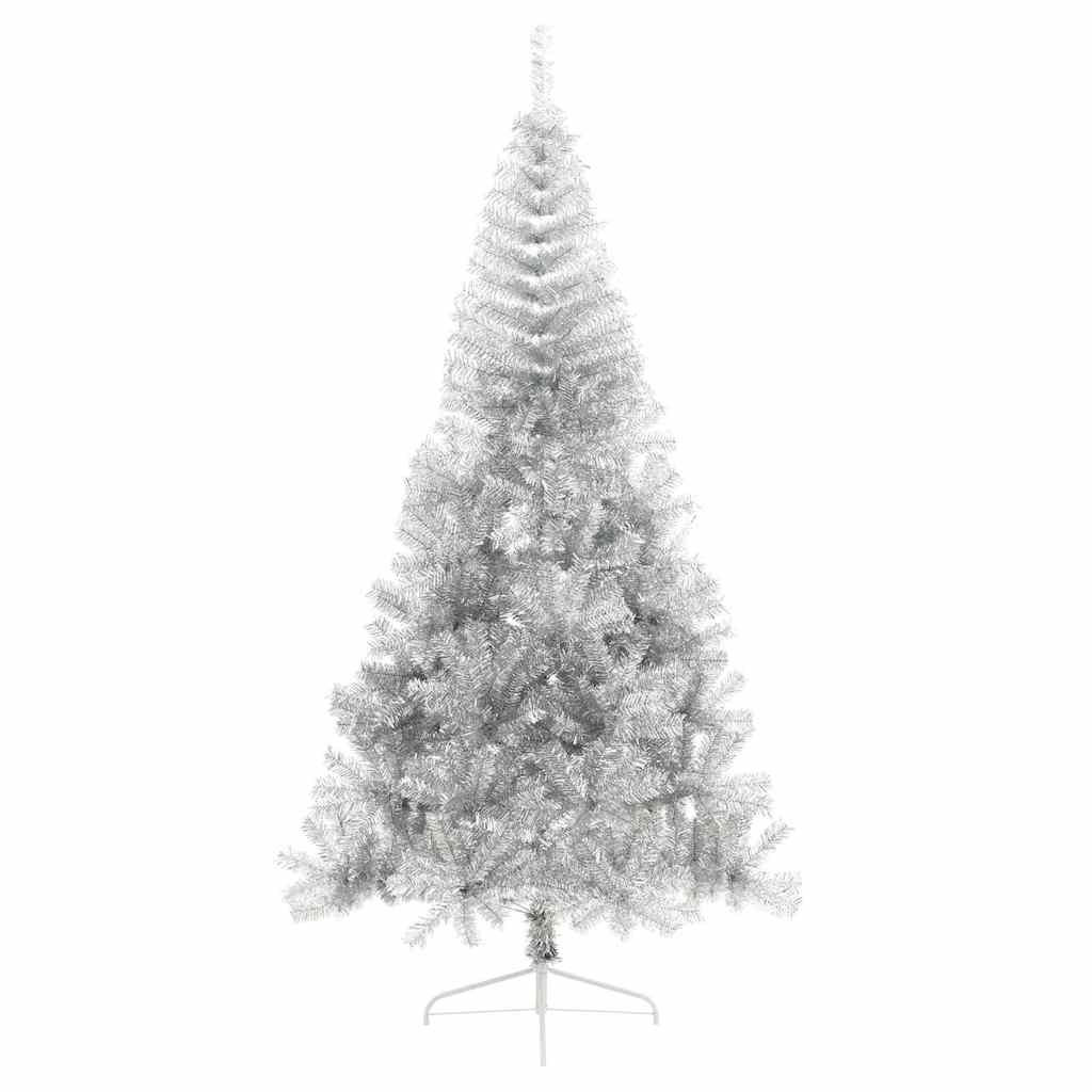 Albero di Natale artificiale con luci integrate Argento 240 cm