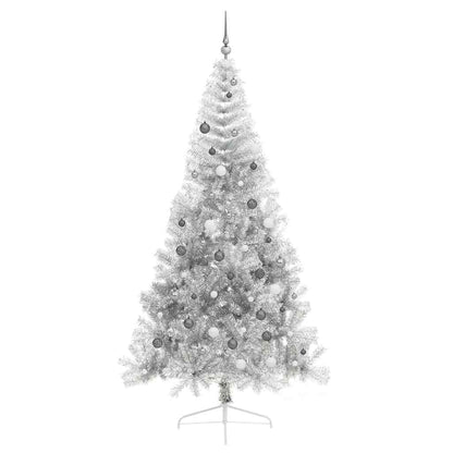 Albero di Natale artificiale con luci integrate Argento 240 cm