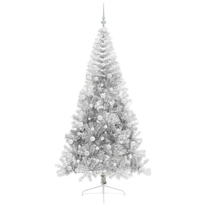 Albero di Natale artificiale con luci integrate Argento 240 cm