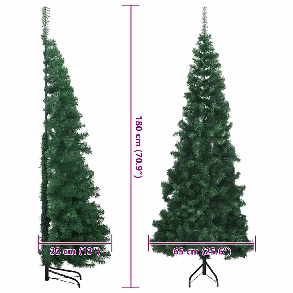Albero di Natale Artificiale Angolare con 300 LED Verde 180 cm