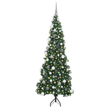 Albero di Natale Artificiale Angolare con 300 LED Verde 180 cm