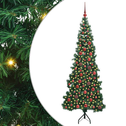 Albero di Natale Artificiale Angolare con 300 LED Verde 180 cm
