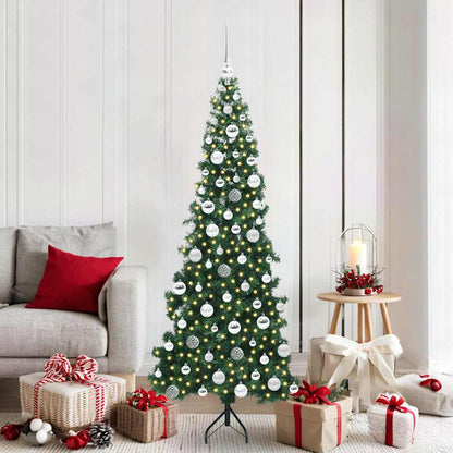 Albero di Natale Artificiale Angolare con 300 LED Verde 180 cm
