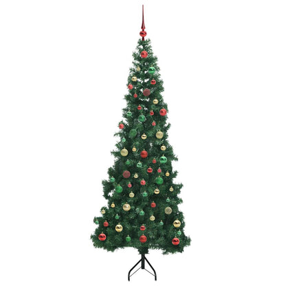 Albero di Natale Artificiale Angolare con 300 LED Verde 180 cm