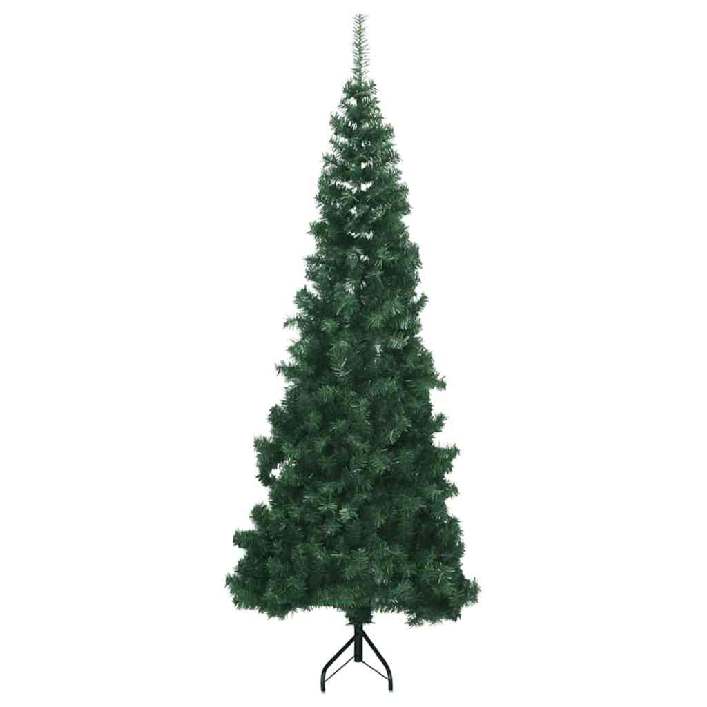 Albero di Natale Artificiale Angolare con 300 LED Verde 210 cm