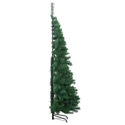 Albero di Natale Artificiale Angolare con 300 LED Verde 210 cm