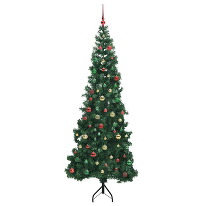 Albero di Natale Artificiale Angolare con 300 LED Verde 210 cm
