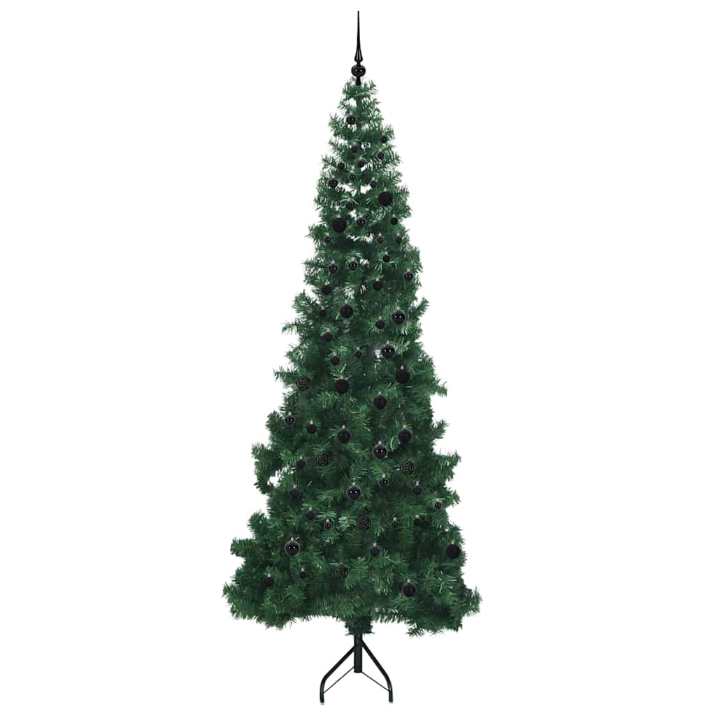 Albero di Natale Artificiale Angolare con 300 LED Verde 240 cm | homemem39