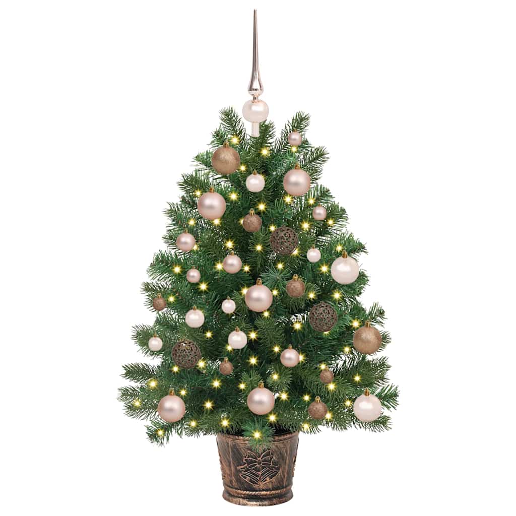 Albero di Natale artificiale con 150 LED Verde 95 cm PE e PVC