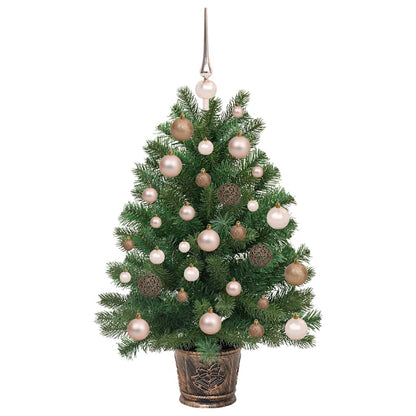 Albero di Natale artificiale con 150 LED Verde 95 cm PE e PVC