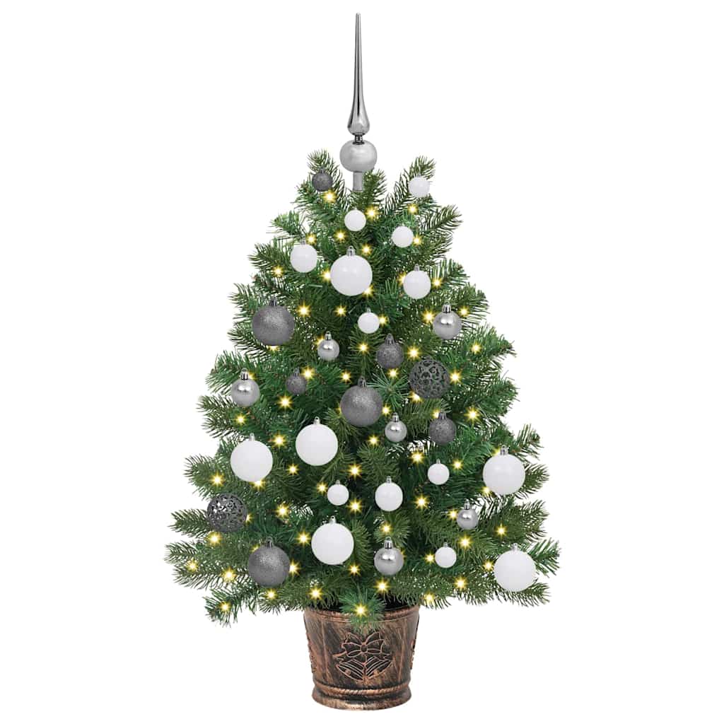 Albero di Natale artificiale con 150 LED Verde 95 cm PE e PVC