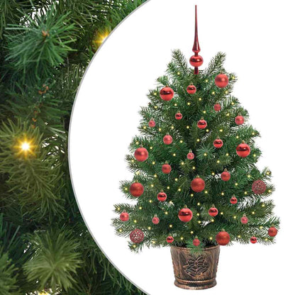 Albero di Natale artificiale con 150 LED Verde 95 cm PE e PVC