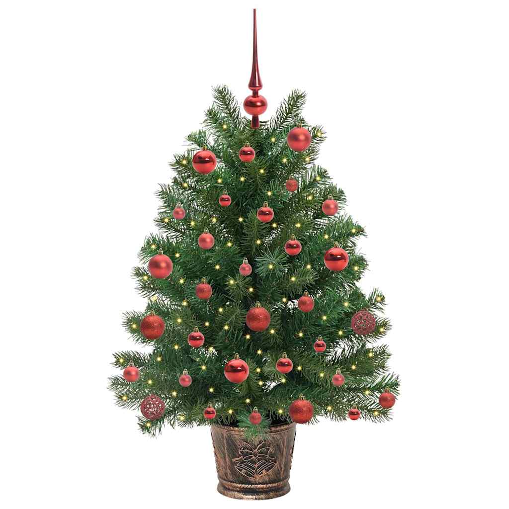 Albero di Natale artificiale con 150 LED Verde 95 cm PE e PVC