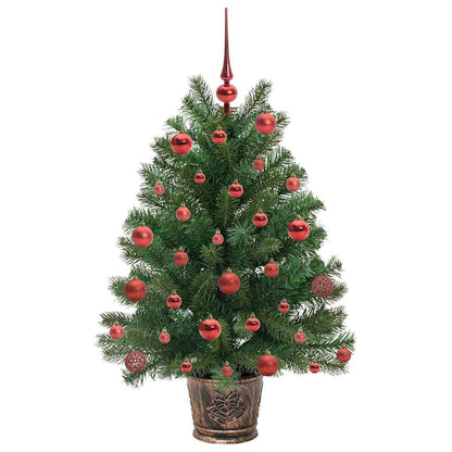 Albero di Natale artificiale con 150 LED Verde 95 cm PE e PVC