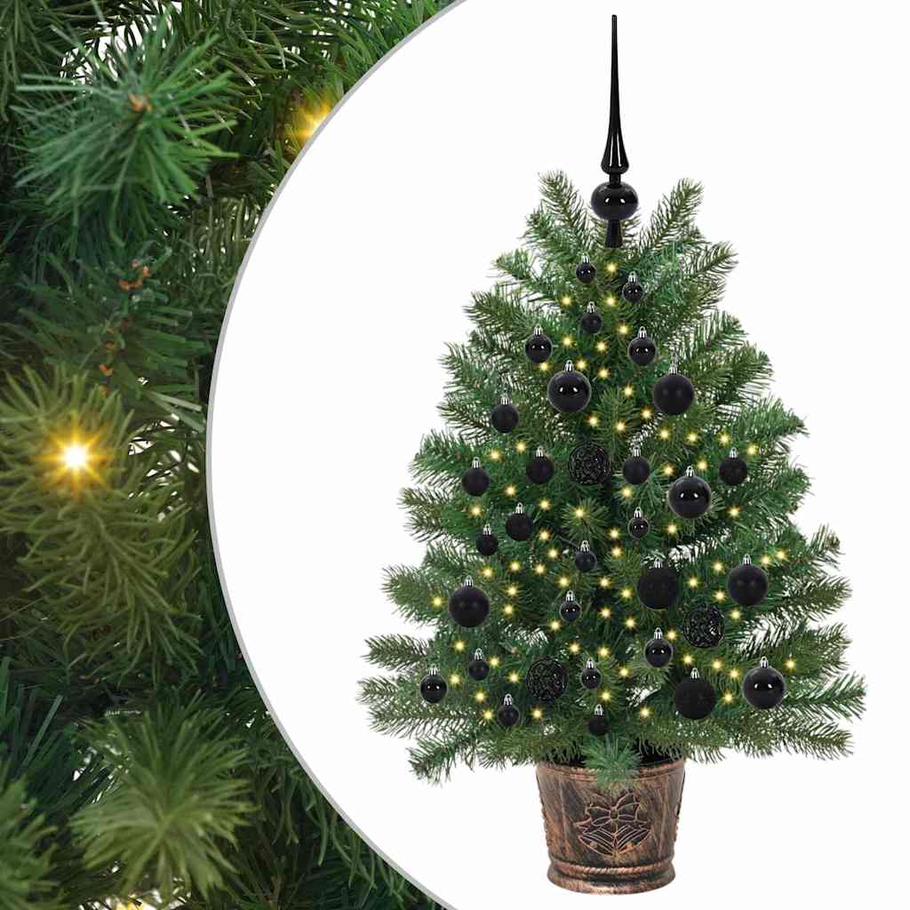 Albero di Natale artificiale con 150 LED Verde 95 cm PE e PVC