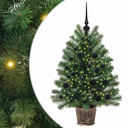Albero di Natale artificiale con 150 LED Verde 95 cm PE e PVC