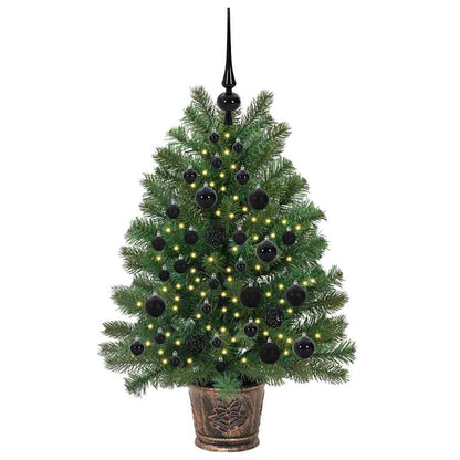 Albero di Natale artificiale con 150 LED Verde 95 cm PE e PVC