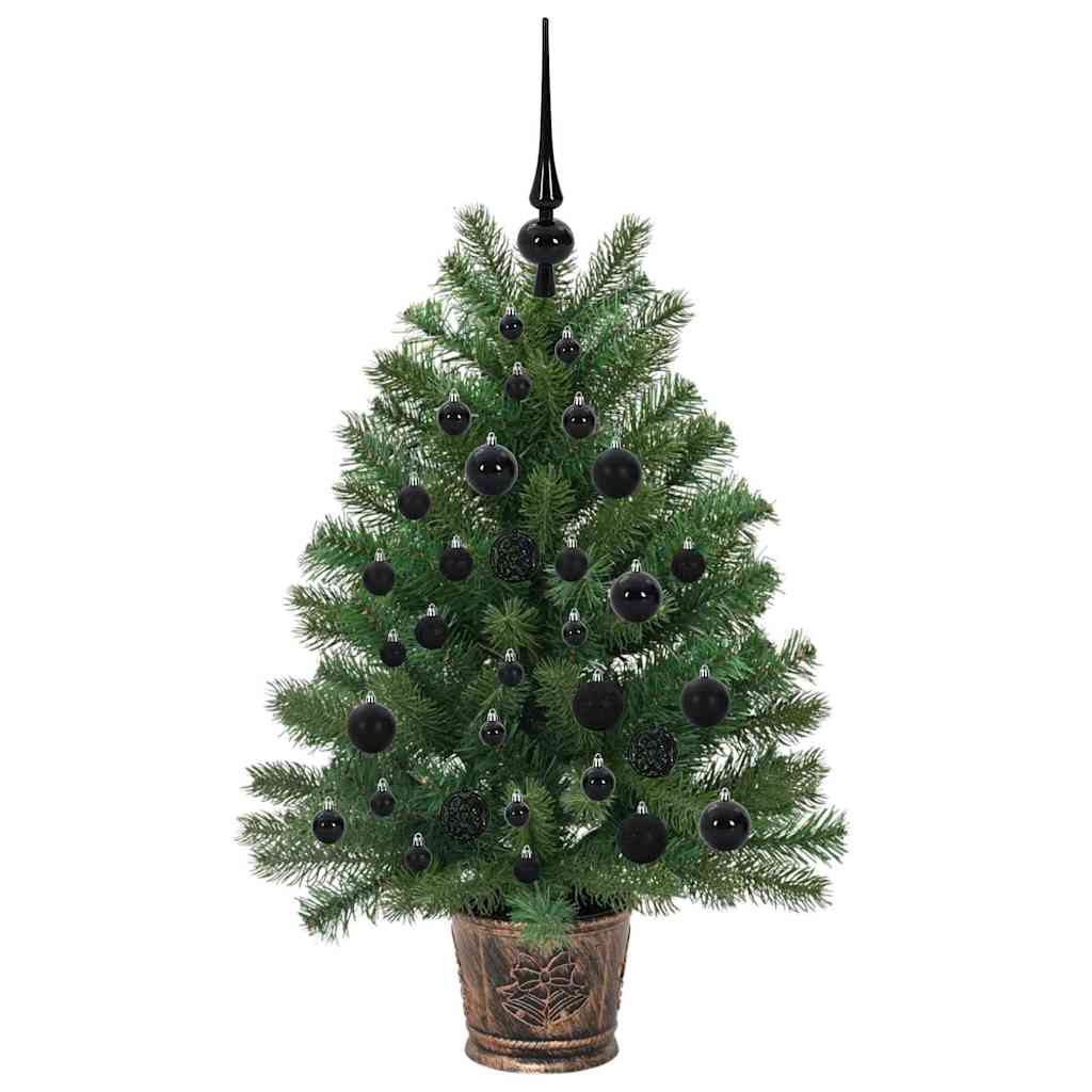 Albero di Natale artificiale con 150 LED Verde 95 cm PE e PVC