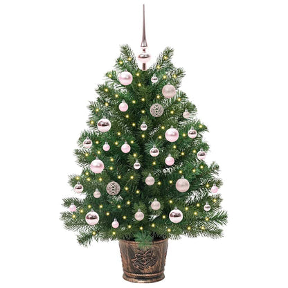 Albero di Natale artificiale con 150 LED Verde 95 cm PE e PVC