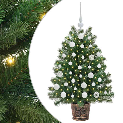 Albero di Natale artificiale con 150 LED Verde 95 cm PE e PVC