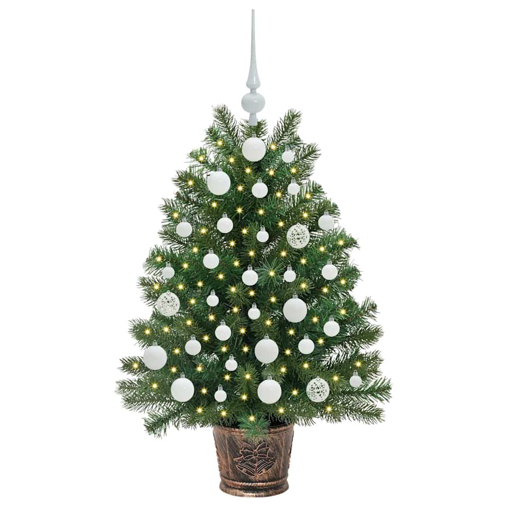 Albero di Natale artificiale con 150 LED Verde 95 cm PE e PVC