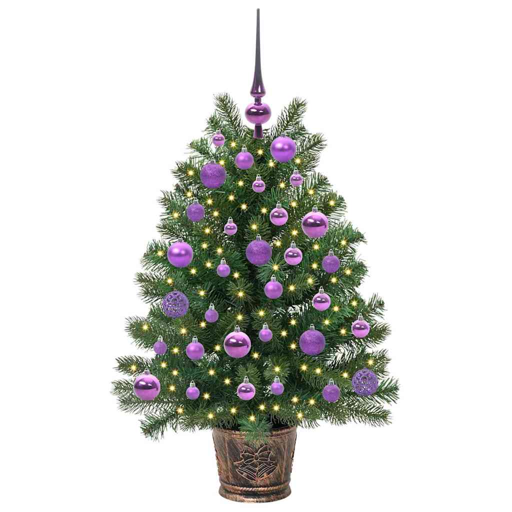 Albero di Natale artificiale con 150 LED Verde 95 cm PE e PVC