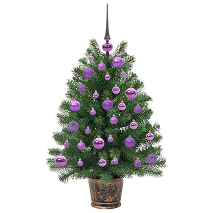 Albero di Natale artificiale con 150 LED Verde 95 cm PE e PVC