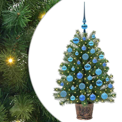 Albero di Natale artificiale con 150 LED Verde 95 cm PE e PVC