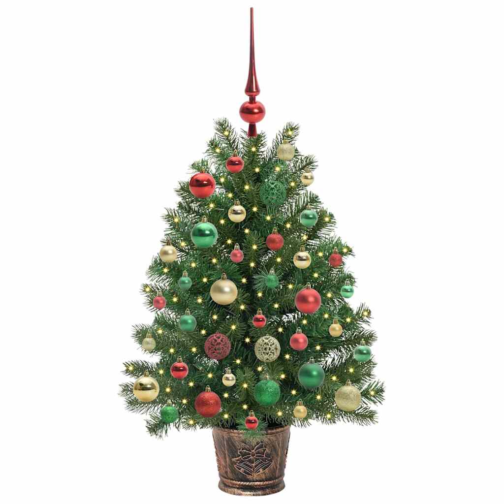 Albero di Natale artificiale con 150 LED Verde 95 cm PE e PVC