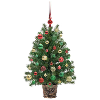 Albero di Natale artificiale con 150 LED Verde 95 cm PE e PVC