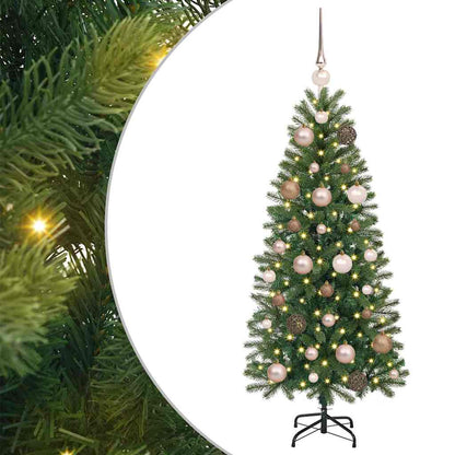 Albero di Natale artificiale con 150 LED Verde 120 cm PE e PVC