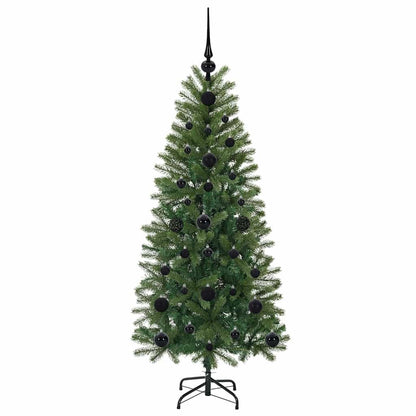 Albero di Natale artificiale con 150 LED Verde 120 cm PE e PVC
