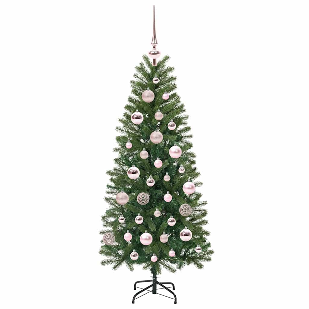 Albero di Natale artificiale con 150 LED Verde 120 cm PE e PVC