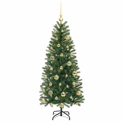 Albero di Natale artificiale con 150 LED Verde 120 cm PE e PVC