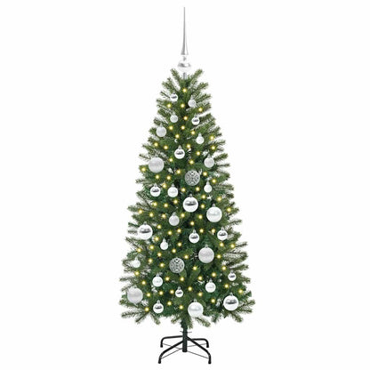Albero di Natale artificiale con 150 LED Verde 120 cm PE e PVC