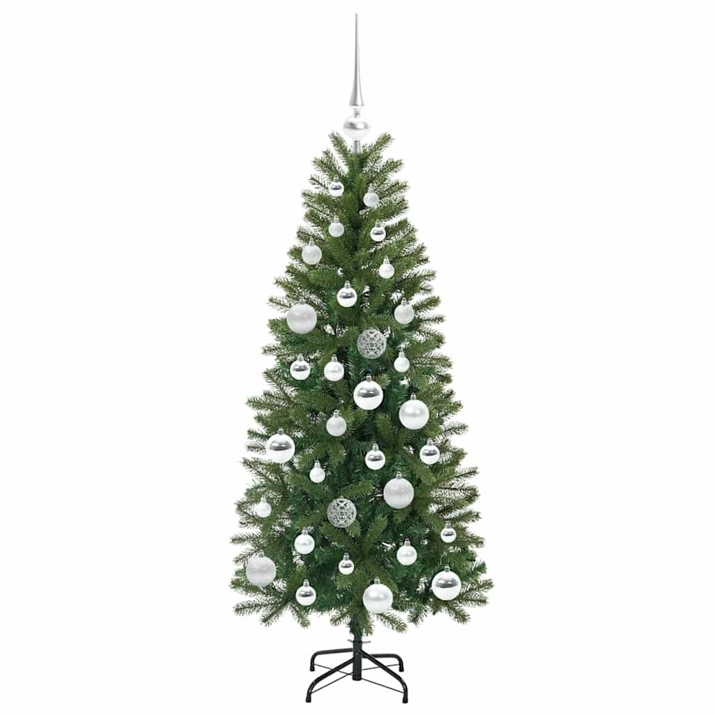 Albero di Natale artificiale con 150 LED Verde 120 cm PE e PVC