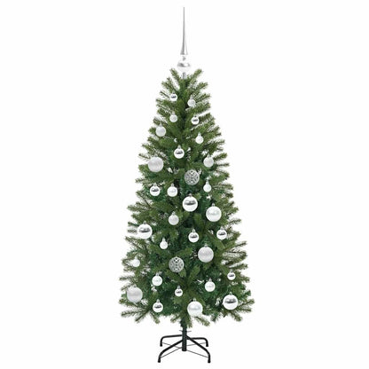 Albero di Natale artificiale con 150 LED Verde 120 cm PE e PVC