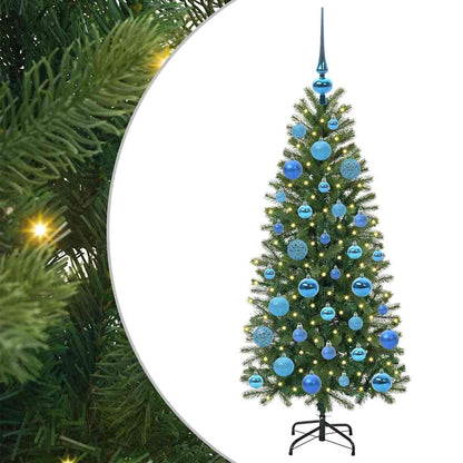 Albero di Natale artificiale con 150 LED Verde 120 cm PE e PVC
