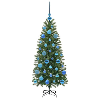 Albero di Natale artificiale con 150 LED Verde 120 cm PE e PVC