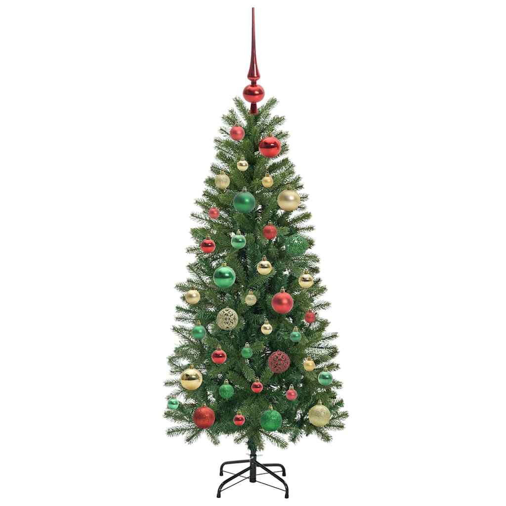 Albero di Natale artificiale con 150 LED Verde 120 cm PE e PVC