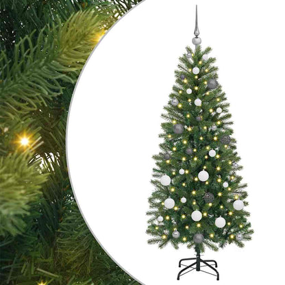 Albero di Natale artificiale con 150 LED Verde 150 cm PE e PVC