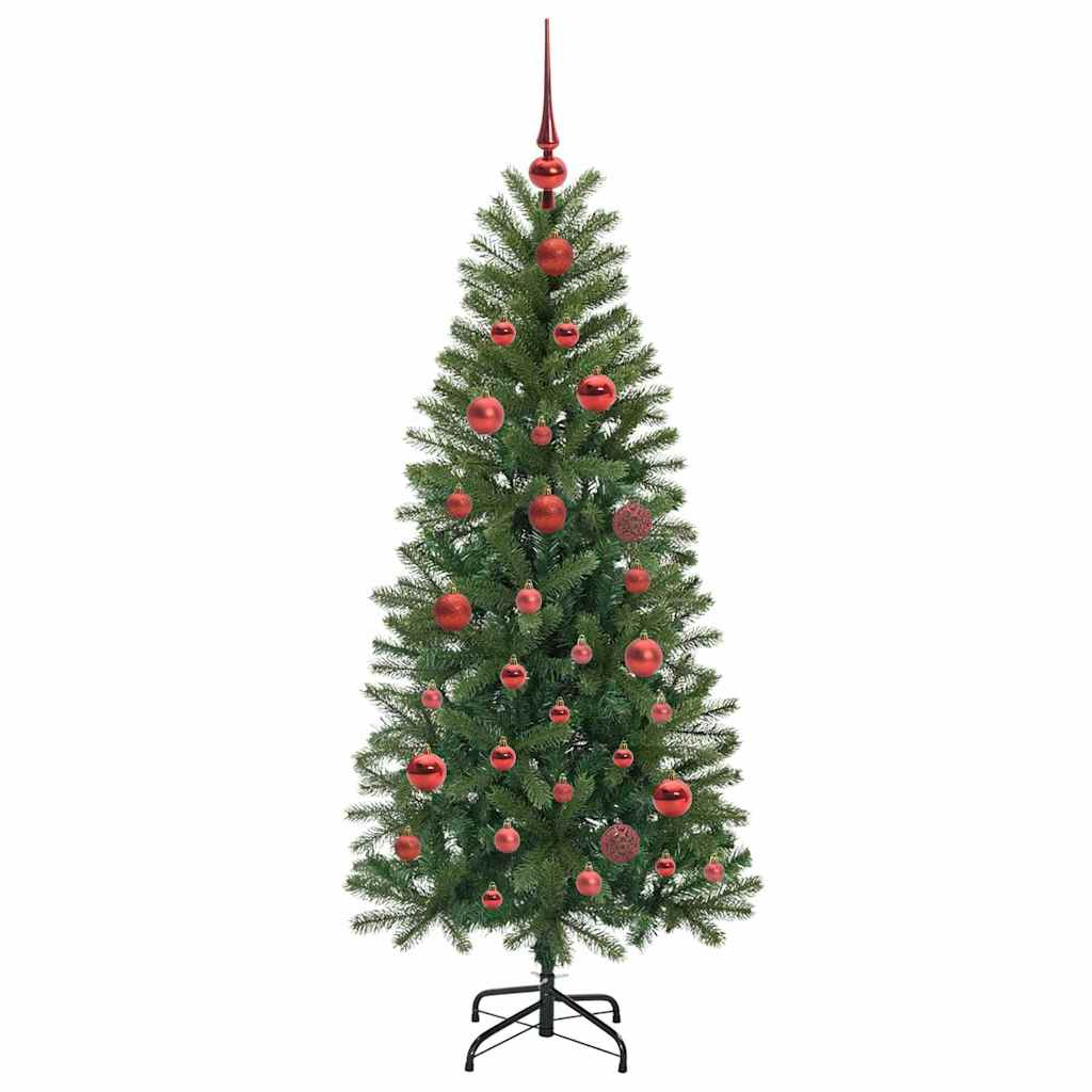 Albero di Natale artificiale con 150 LED Verde 150 cm PE e PVC